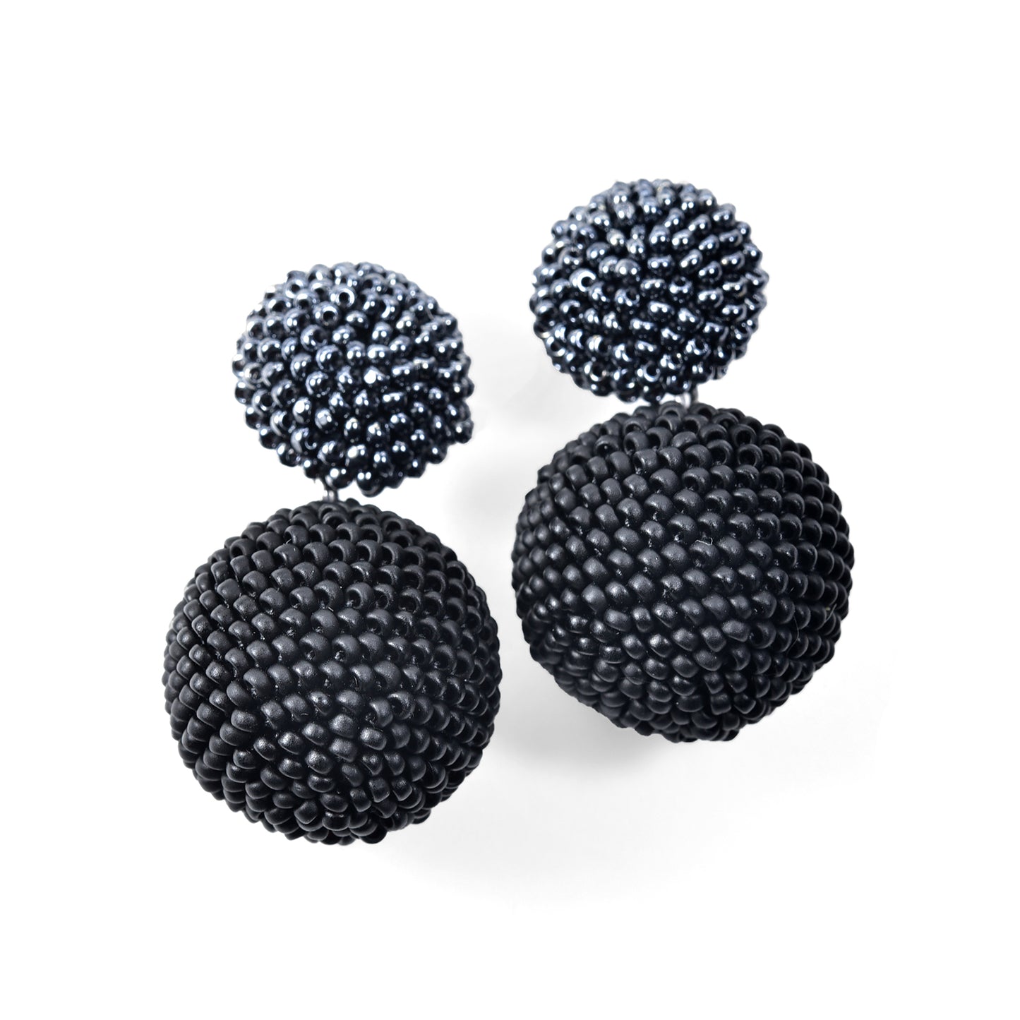 Large Dome and Ball Earrings