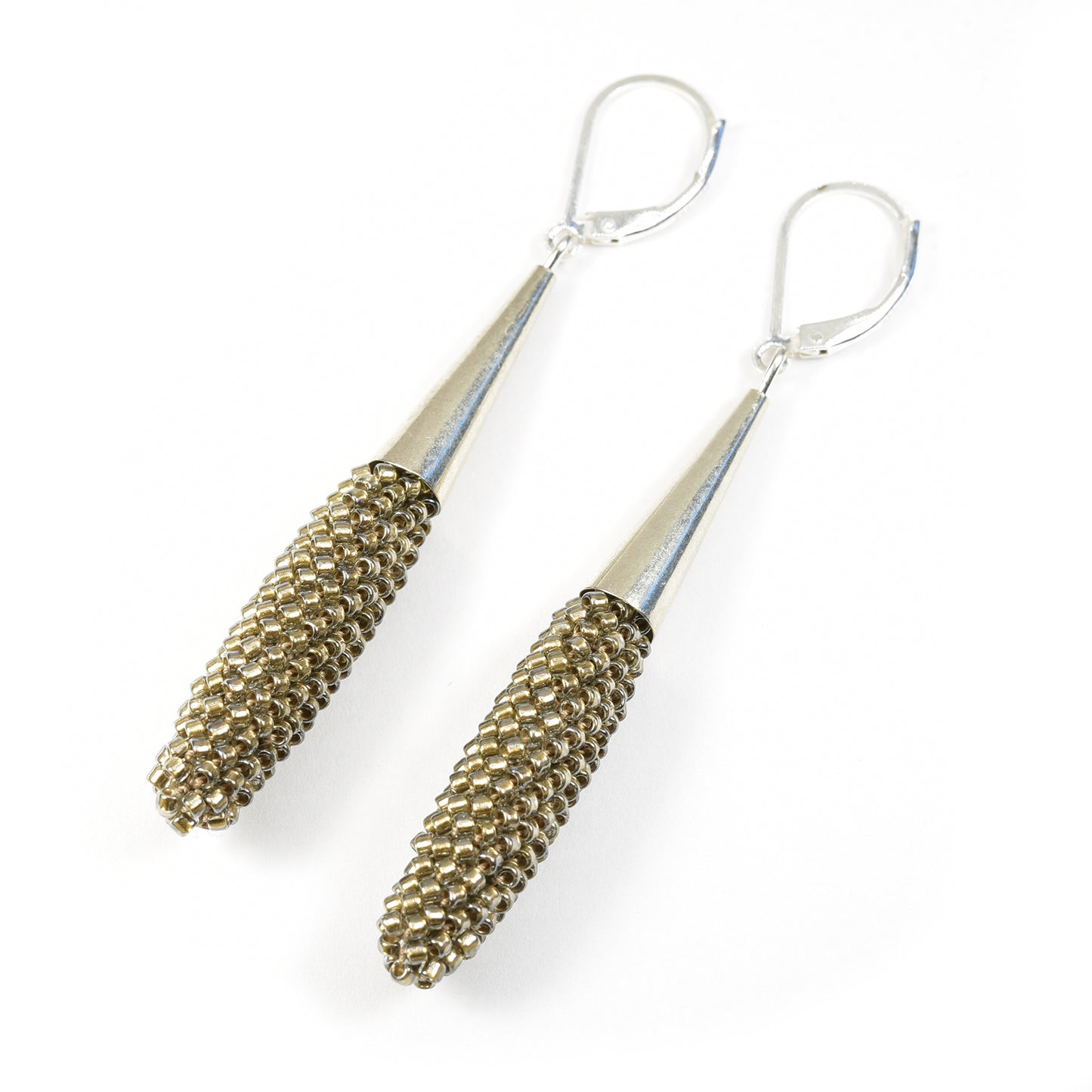 Long Crocheted Drop Earrings