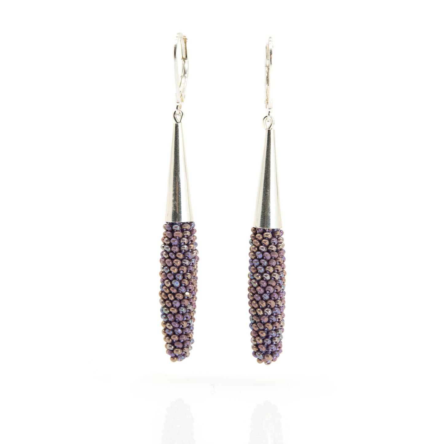 Long Crocheted Drop Earrings