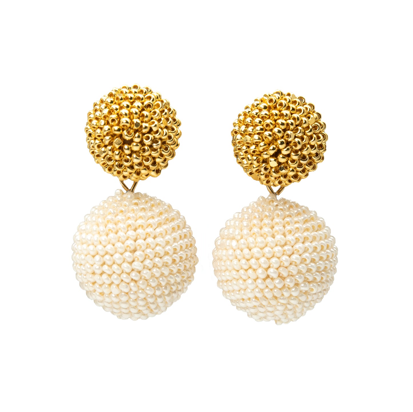Large Dome and Ball Earrings