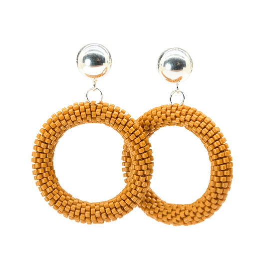 Silver Dot and Circle Earrings