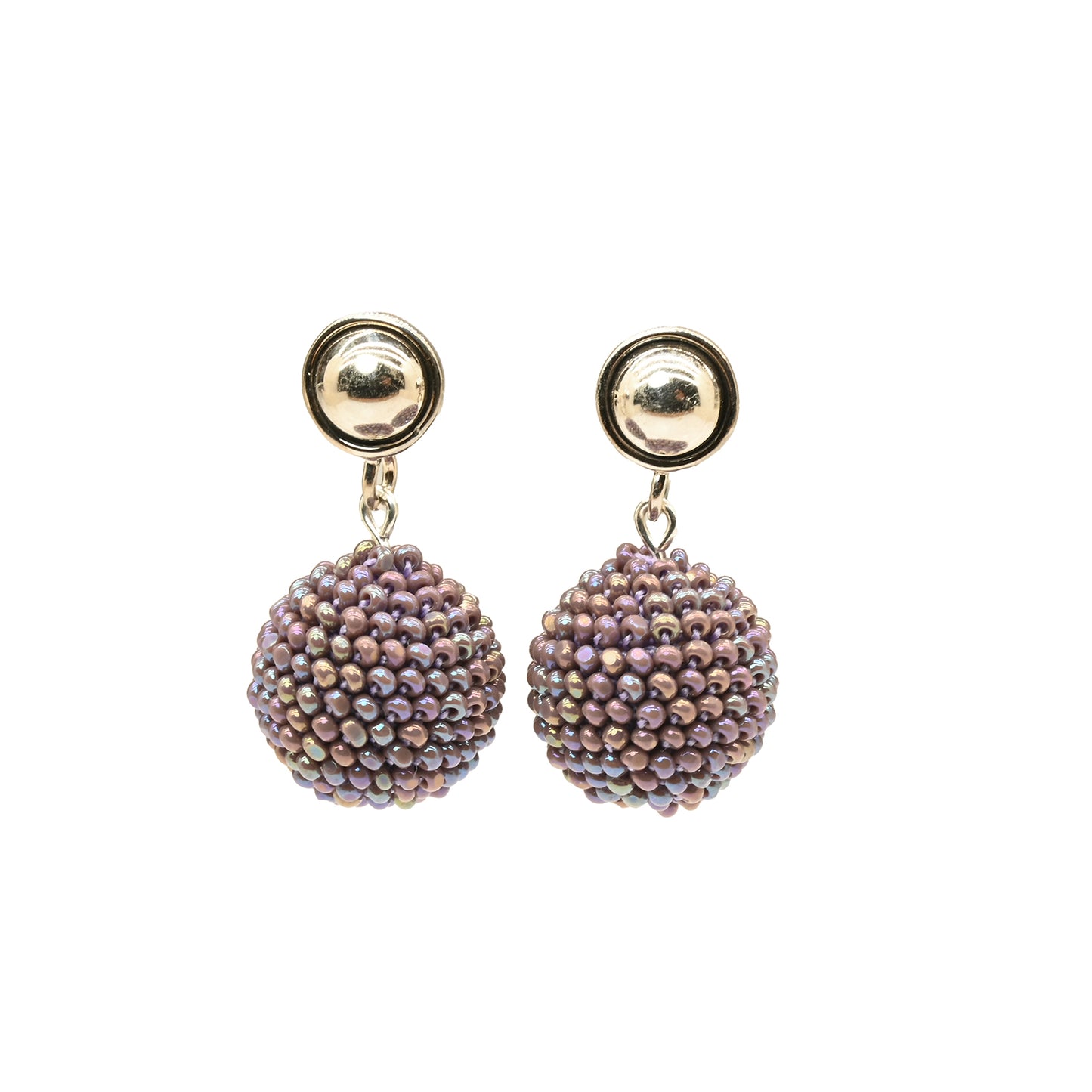 Small Silver Dot and Ball Earrings