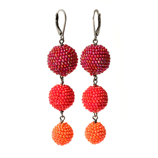 Triple Ball Earrings