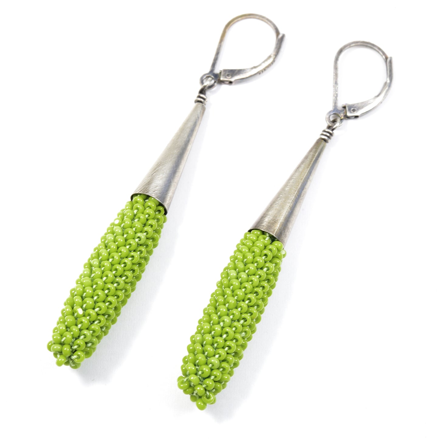 Long Crocheted Drop Earrings