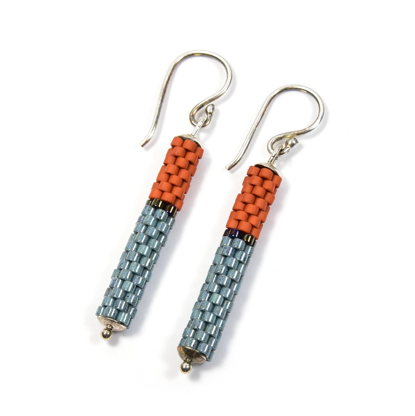 Two Color Tube Earrings
