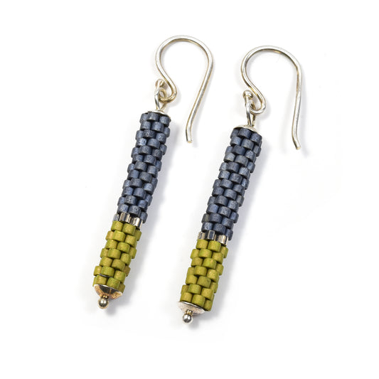 Two Color Tube Earrings