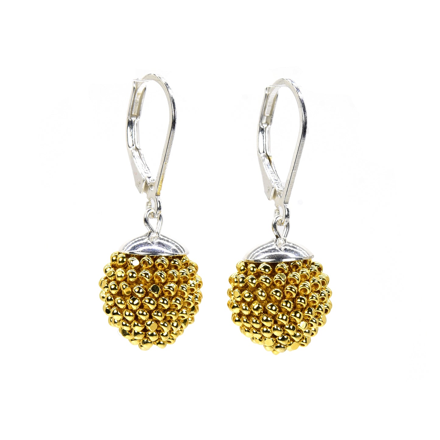 Small Crocheted Ball Earrings