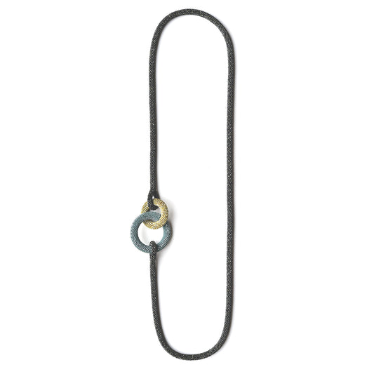 Two Round Links Necklace