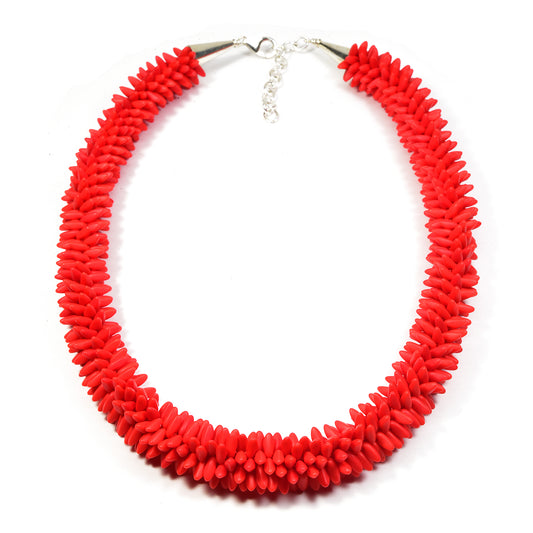 Crocheted Small Daggers Necklace