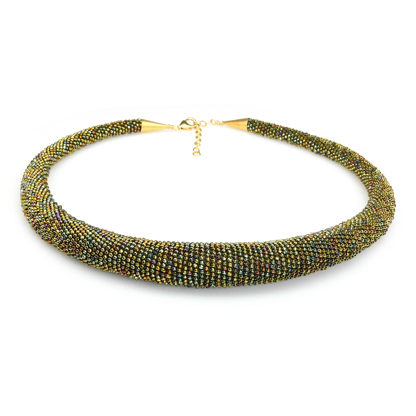 Crocheted Gold Necklace