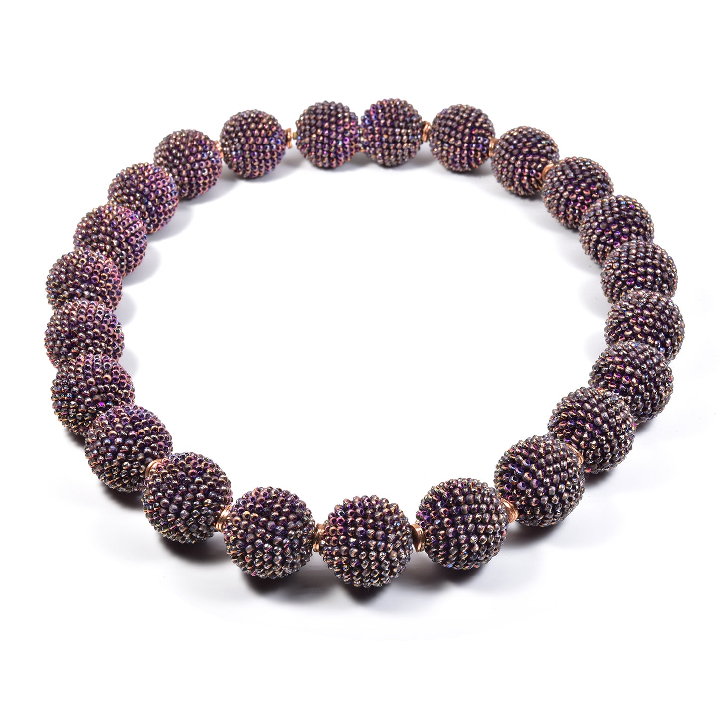 Purple Beaded Bead Necklace