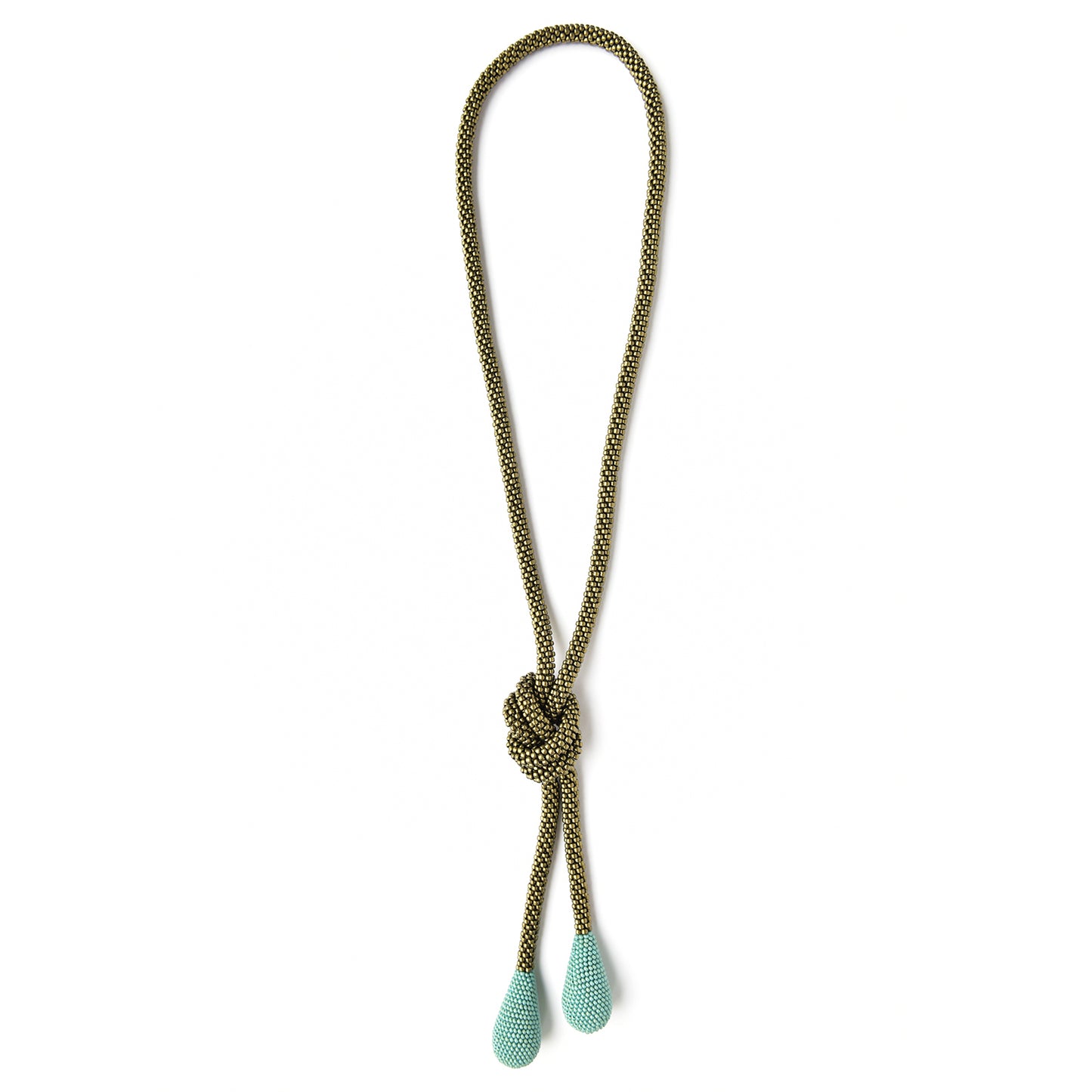 Crocheted Lariat with Teardrops