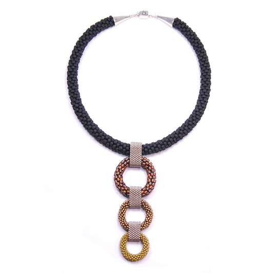 Crocheted Circles Necklace