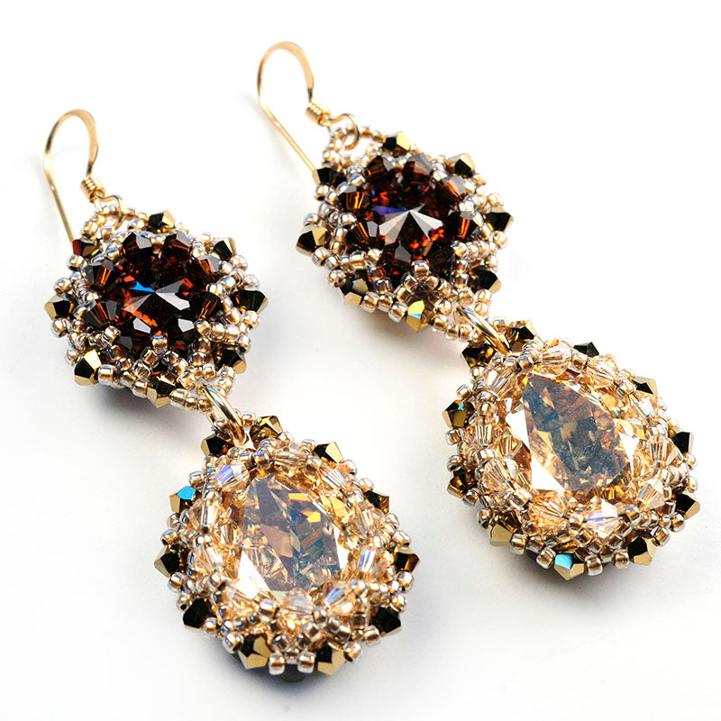 Tutorial - Double Crystal Earrings