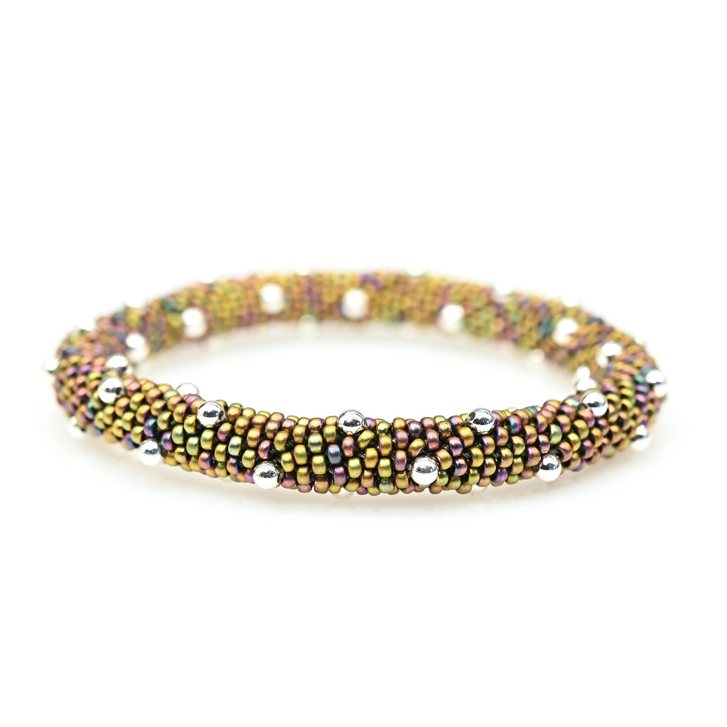 Silver Polka Dot Bangle
