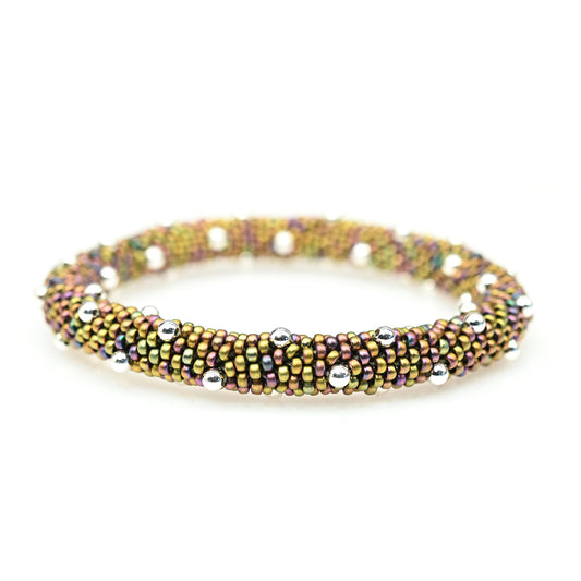 Silver Polka Dot Bangle