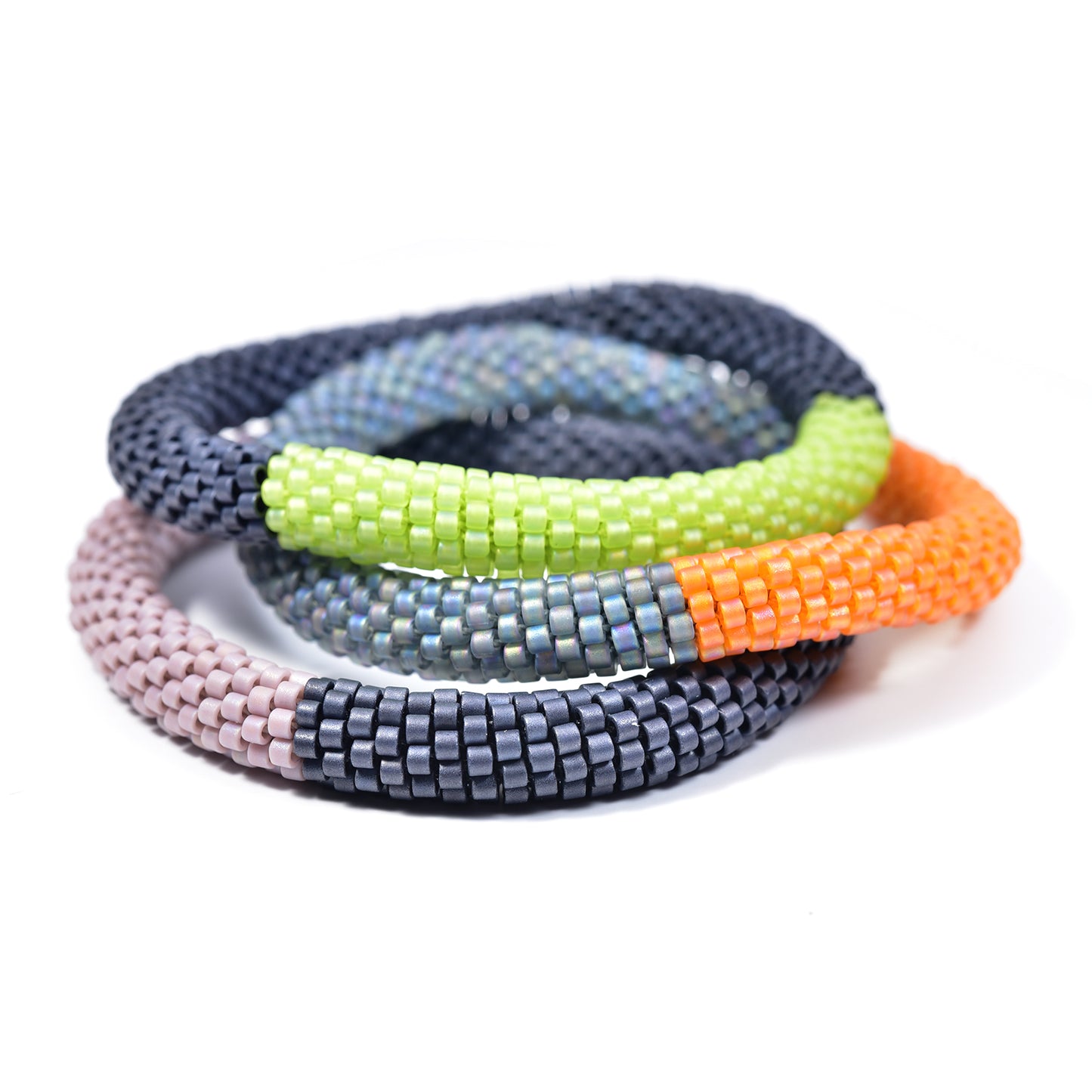 Two Tone Crocheted Bangle