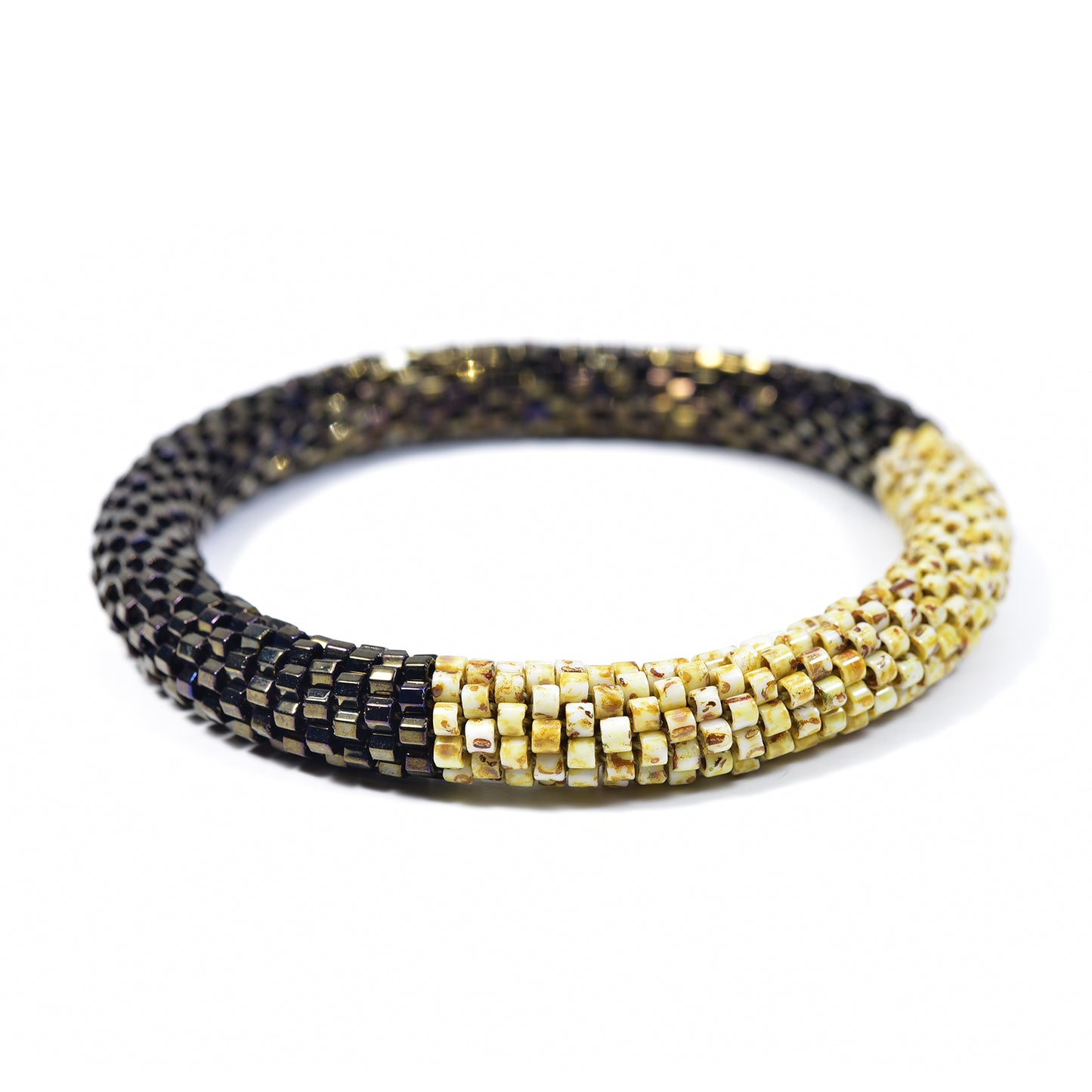 Two Tone Crocheted Bangle