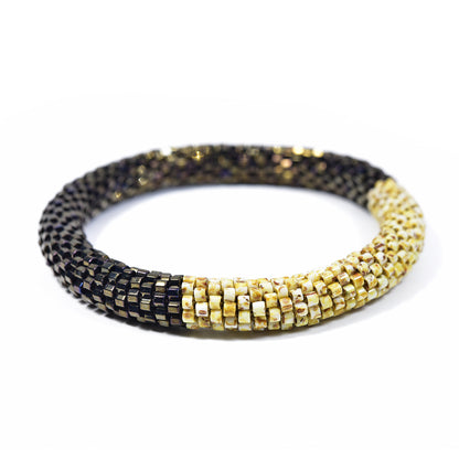 Two Tone Crocheted Bangle
