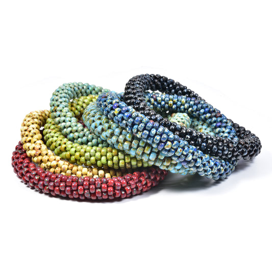 Plain Crocheted Bangle in Picasso Colors