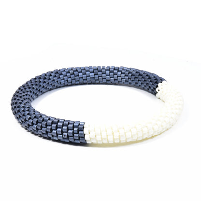 Two Tone Crocheted Bangle