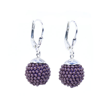 Small Crocheted Ball Earrings