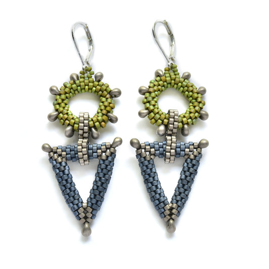 Triangle and Circle Earrings