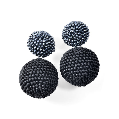 Large Dome and Ball Earrings