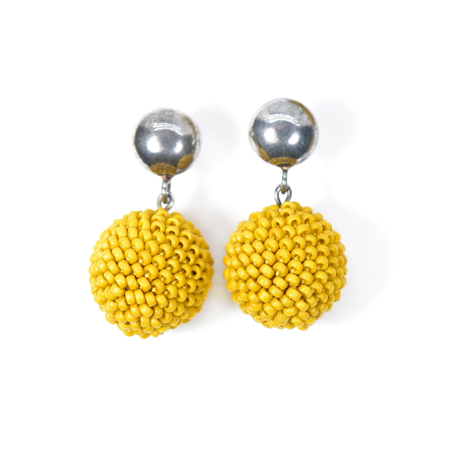 Small Silver Dot and Ball Earrings