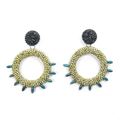 Spiky Dot and Circle Earrings