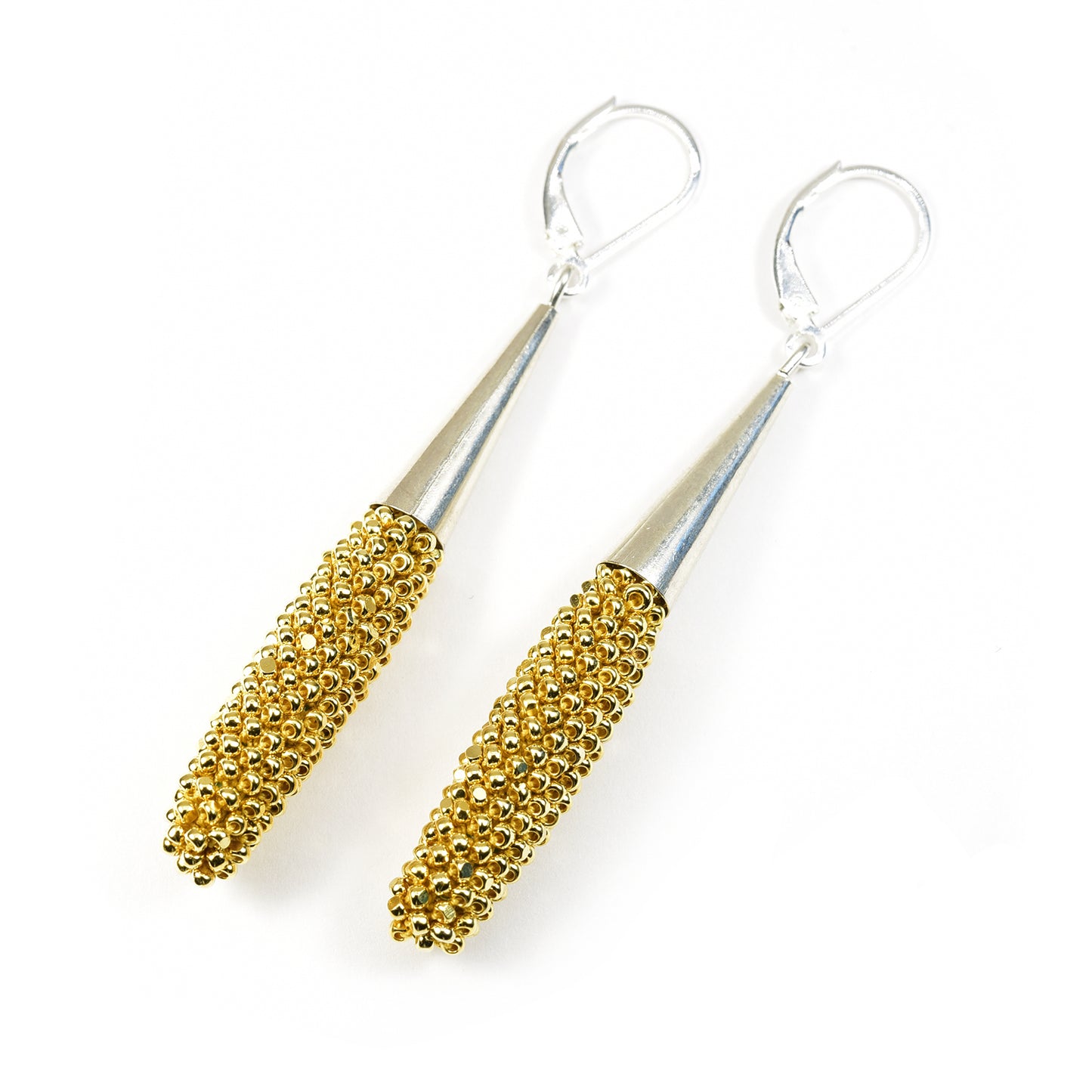 Long Crocheted Drop Earrings