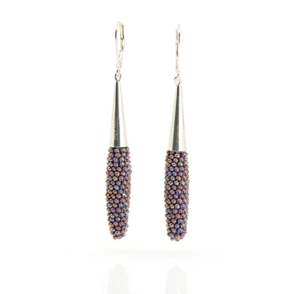 Long Crocheted Drop Earrings