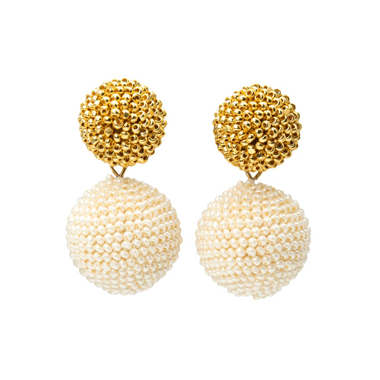 Large Dome and Ball Earrings