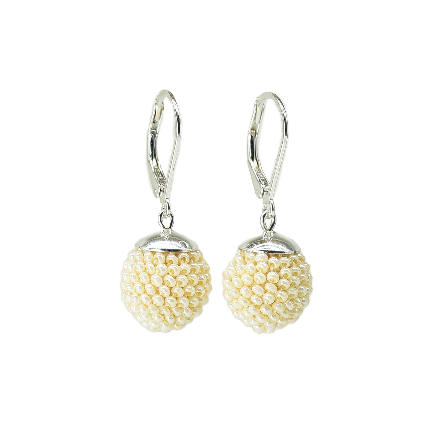 Small Crocheted Ball Earrings