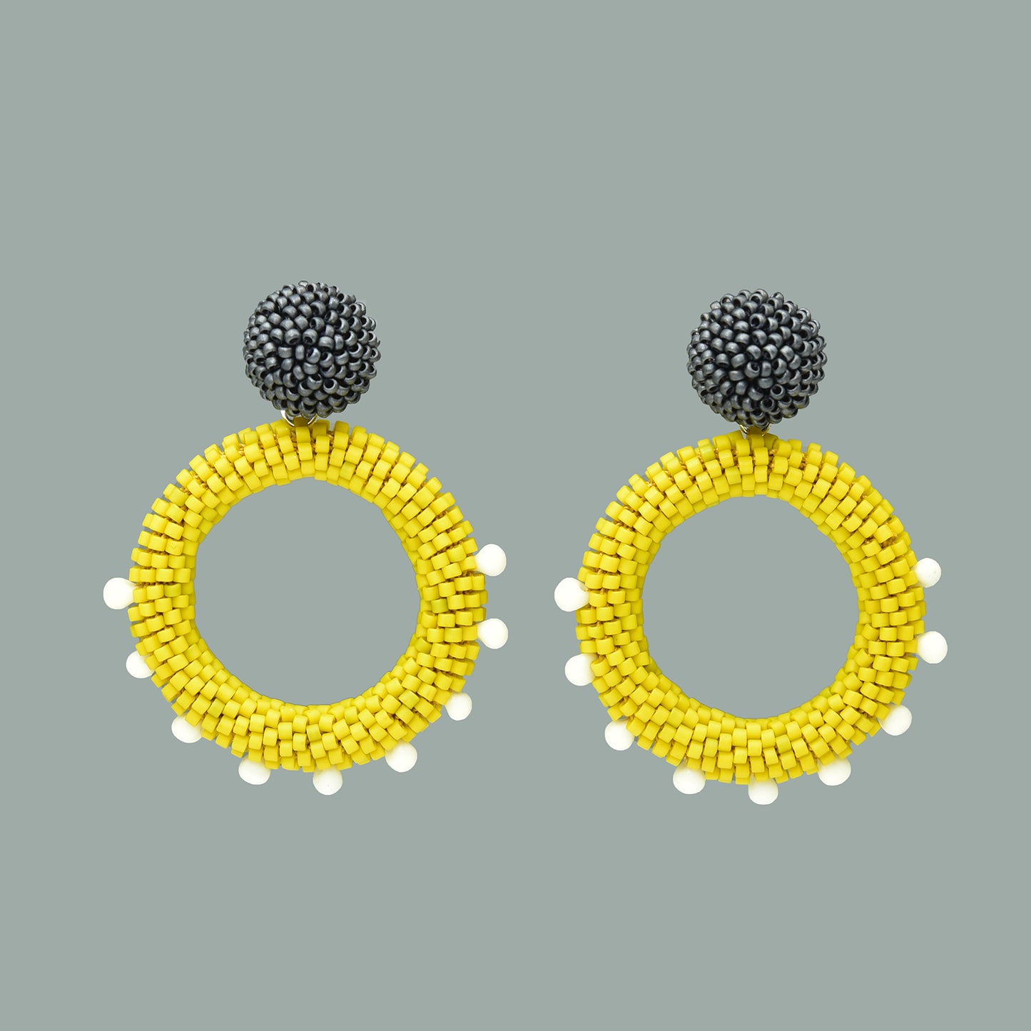 Spiky Dot and Circle Earrings