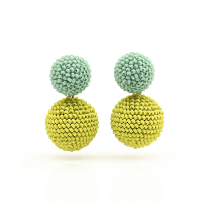 Large Dome and Ball Earrings