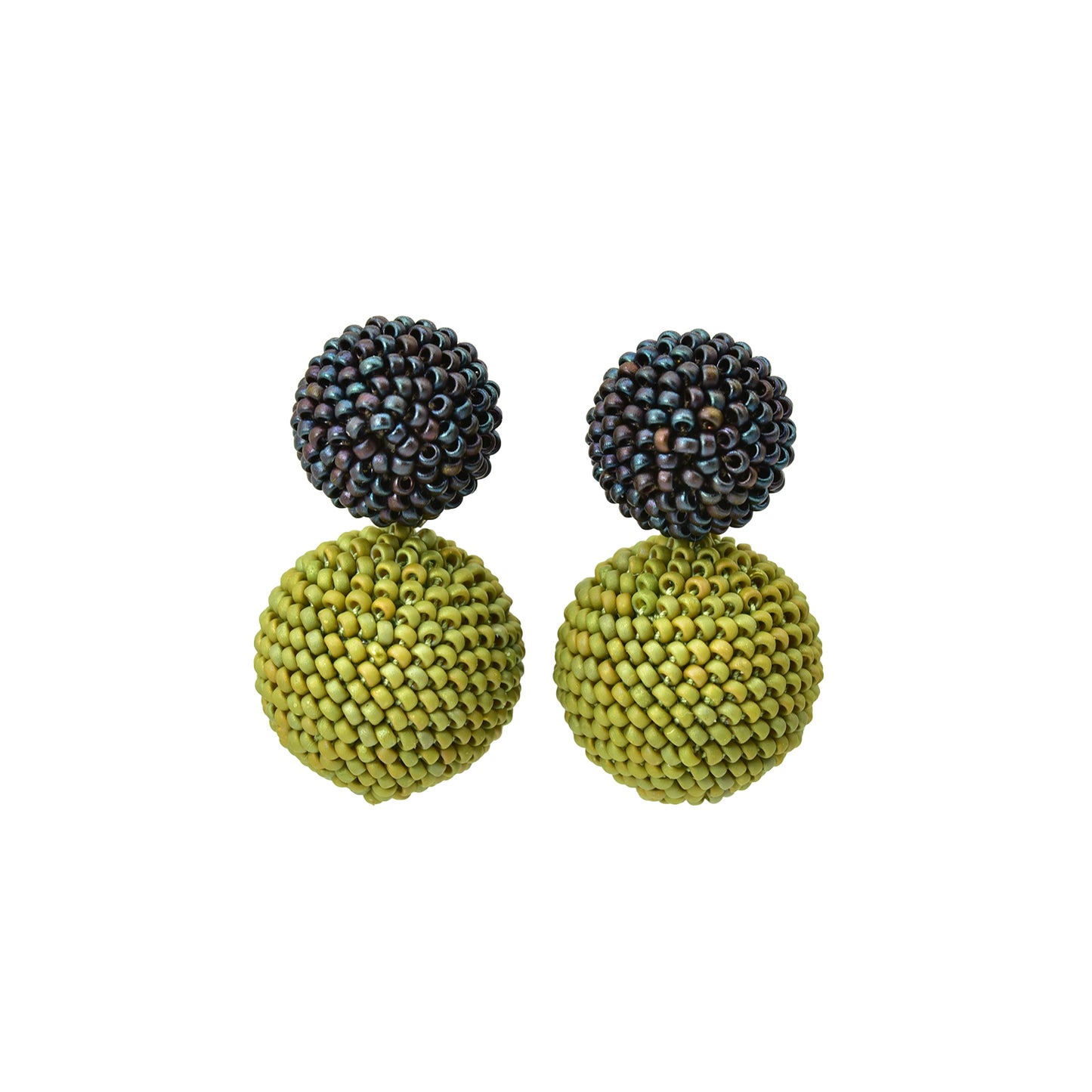 Large Dome and Ball Earrings