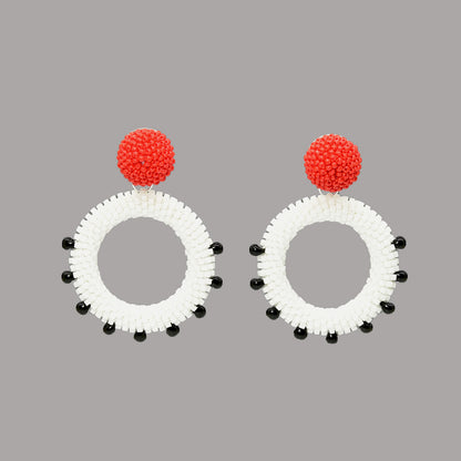 Spiky Dot and Circle Earrings
