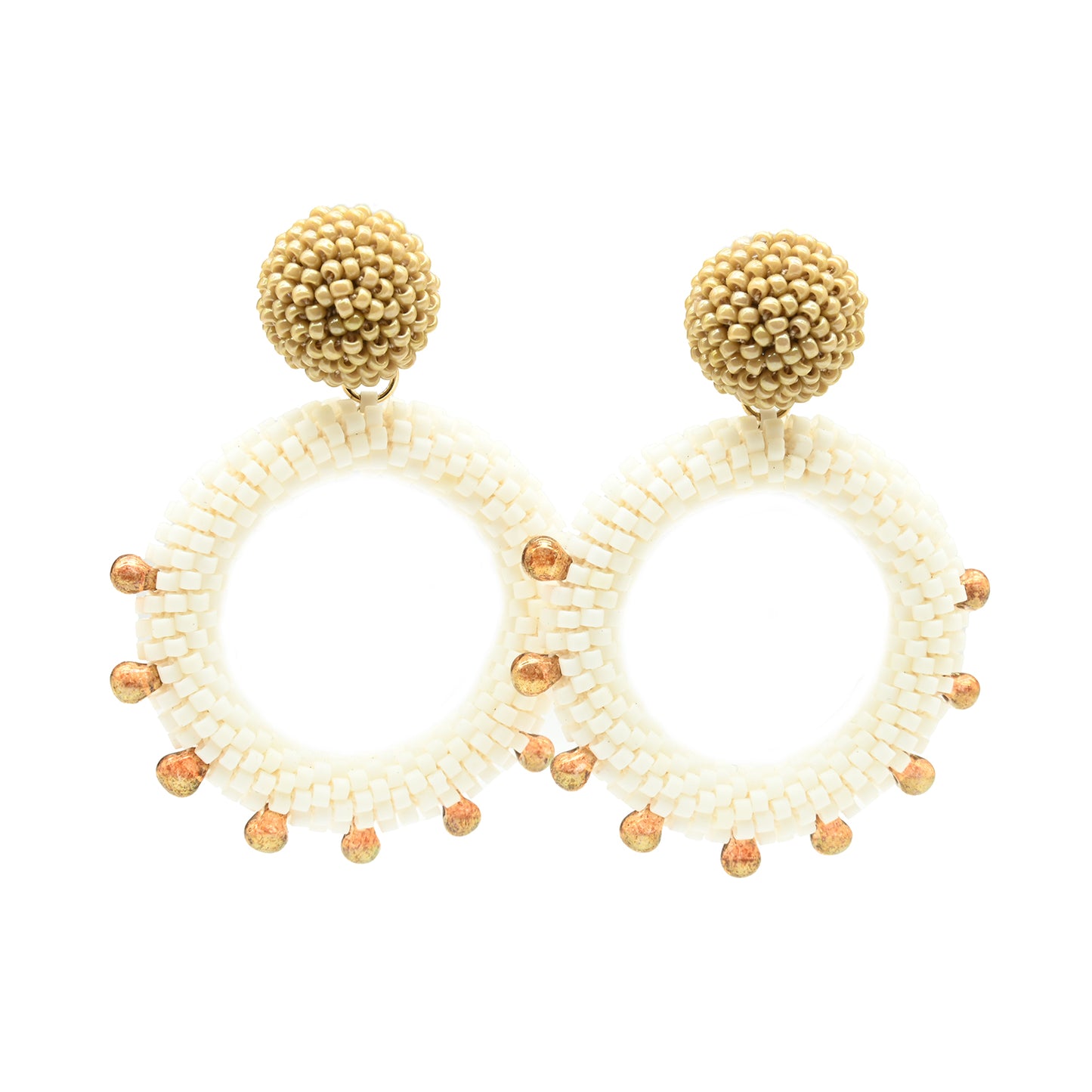 Spiky Dot and Circle Earrings