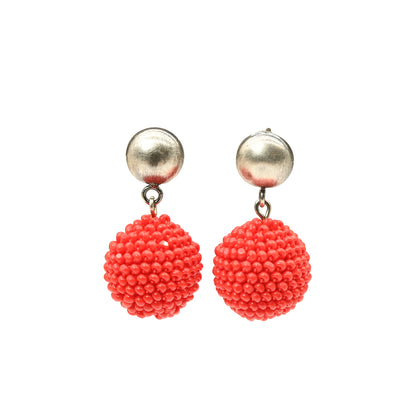 Small Silver Dot and Ball Earrings