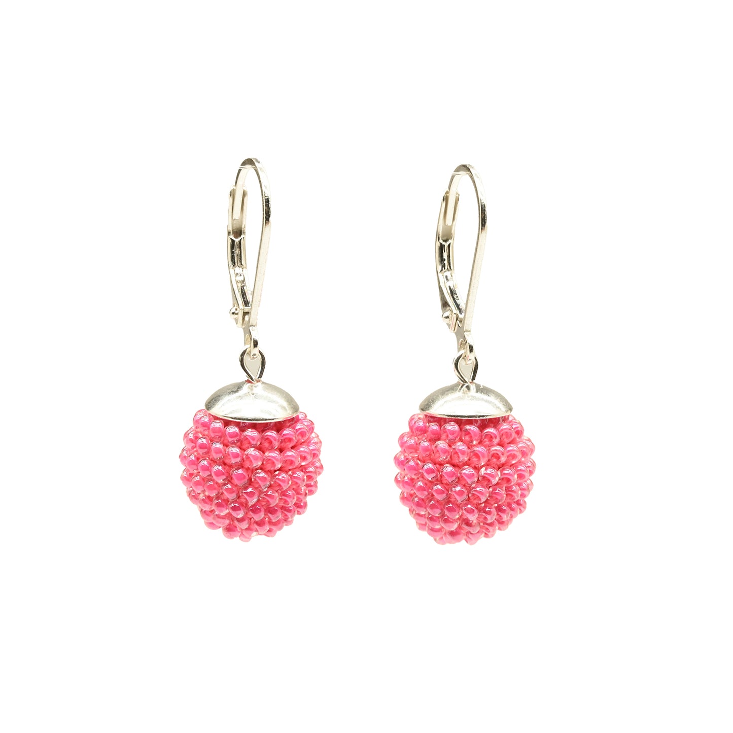 Small Crocheted Ball Earrings