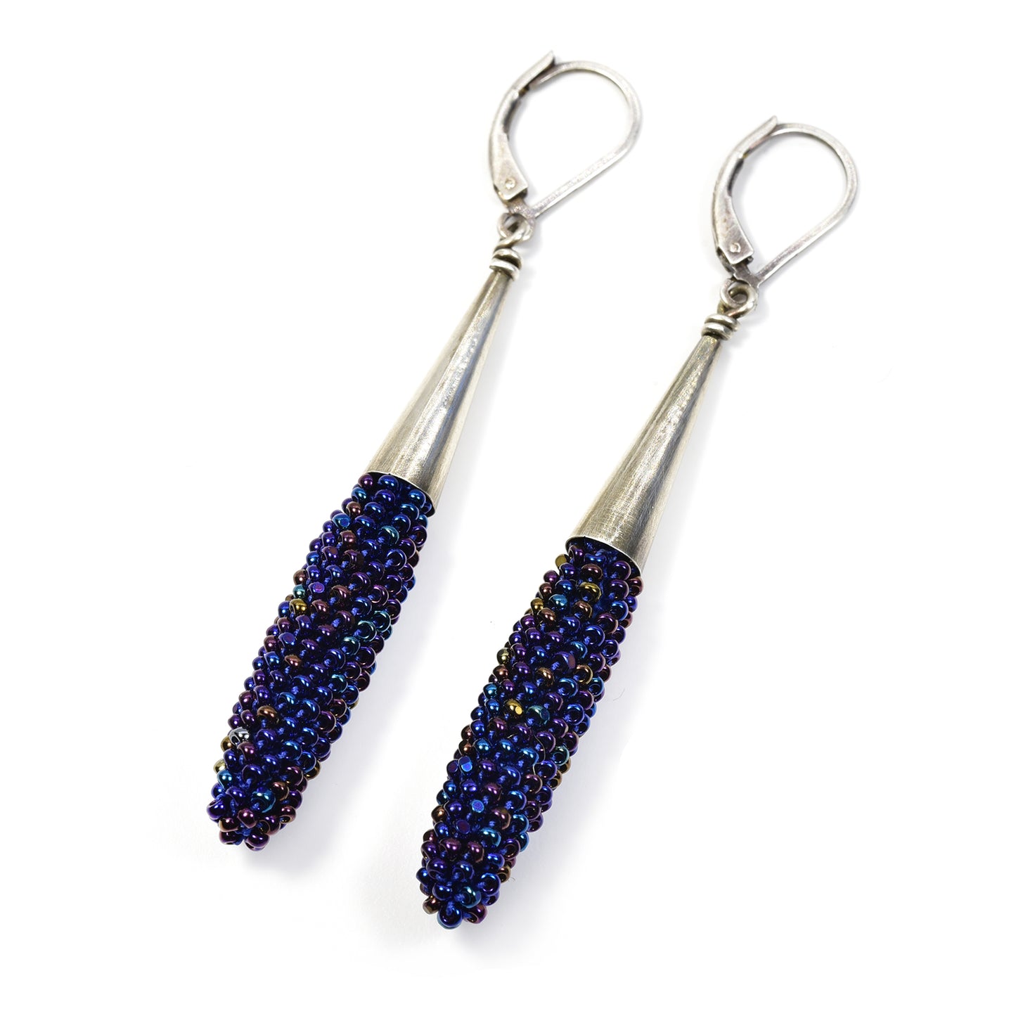 Long Crocheted Drop Earrings