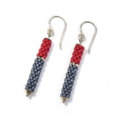 Two Color Tube Earrings