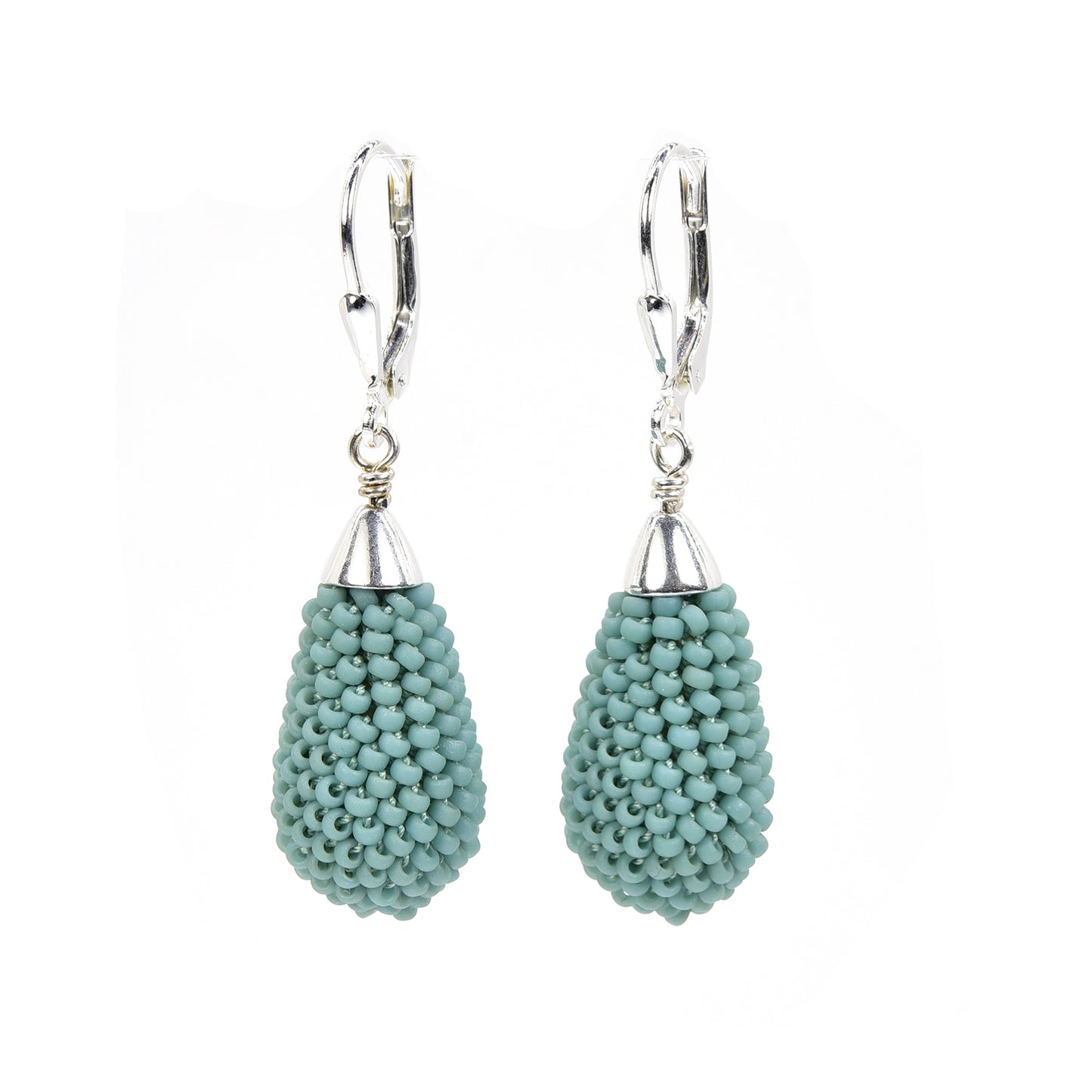 Crocheted Teardrop Earrings