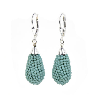 Crocheted Teardrop Earrings