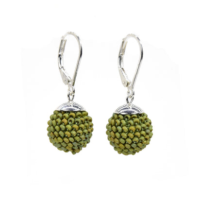 Small Crocheted Ball Earrings