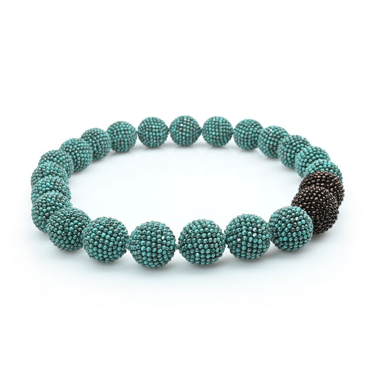 Two Color Beaded Bead Necklace