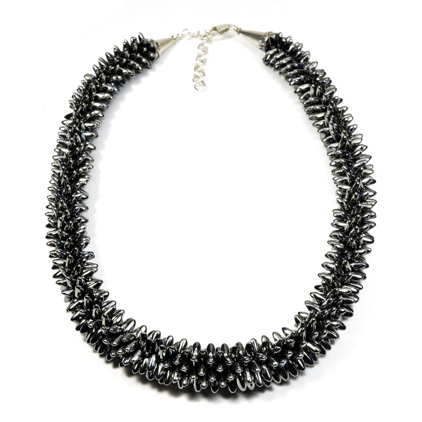 Crocheted Small Daggers Necklace