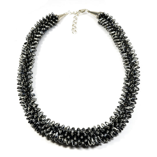 Crocheted Small Daggers Necklace