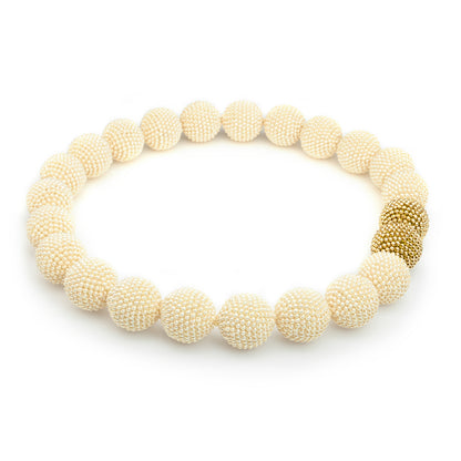 Two Color Beaded Bead Necklace